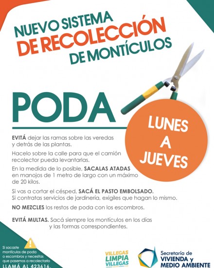 Volante Recolección Montículos de Poda